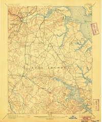 1894 Map of Relay, 1905 Print