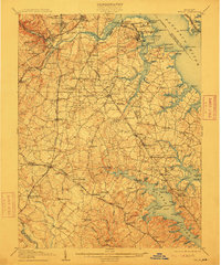1907 Map of Arden on the Severn, MD, 1912 Print