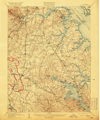 1907 Map of Severn, MD, 1918 Print