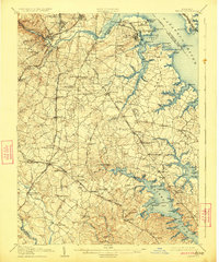 1907 Map of Arden on the Severn, MD, 1923 Print