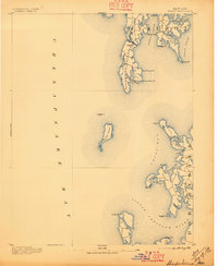 1893 Map of Sharps Island, 1896 Print