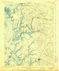 1904 Map of St. Michaels, 1923 Print