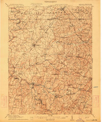 1911 Map of Westminster, MD, 1914 Print