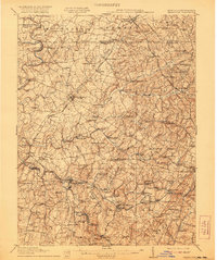 1911 Map of Westminster, MD, 1921 Print
