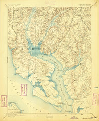 preview thumbnail of historical topo map of Charles County, MD in 1894