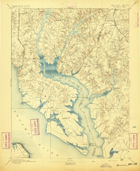 preview thumbnail of historical topo map of Charles County, MD in 1895
