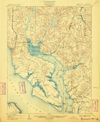 preview thumbnail of historical topo map of Charles County, MD in 1902