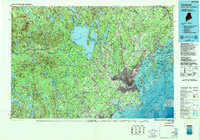 preview thumbnail of historical topo map of Portland, ME in 1985
