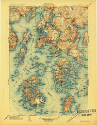 Download a high-resolution, GPS-compatible USGS topo map for Penobscot Bay, ME (1927 edition)