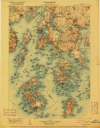 Download a high-resolution, GPS-compatible USGS topo map for Penobscot Bay, ME (1916 edition)