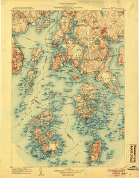 Download a high-resolution, GPS-compatible USGS topo map for Penobscot Bay, ME (1905 edition)