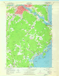 preview thumbnail of historical topo map of Biddeford, ME in 1956