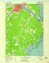 preview thumbnail of historical topo map of Biddeford, ME in 1956