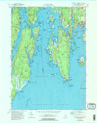 Download a high-resolution, GPS-compatible USGS topo map for Boothbay Harbor, ME (1974 edition)