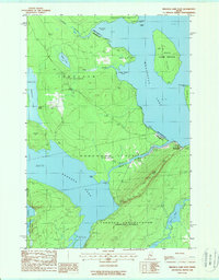 Download a high-resolution, GPS-compatible USGS topo map for Brassua Lake East, ME (1988 edition)