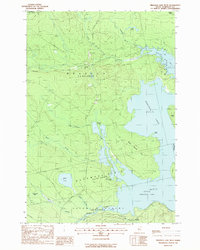 Download a high-resolution, GPS-compatible USGS topo map for Brassua Lake West, ME (1988 edition)