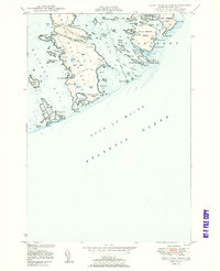 Download a high-resolution, GPS-compatible USGS topo map for Great Wass Island, ME (1950 edition)