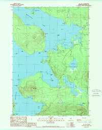 Download a high-resolution, GPS-compatible USGS topo map for Lily Bay, ME (1989 edition)