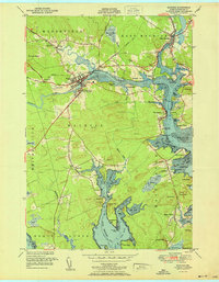 preview thumbnail of historical topo map of Washington County, ME in 1951