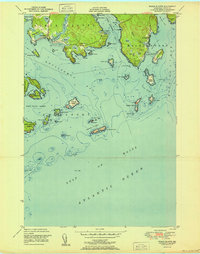 Download a high-resolution, GPS-compatible USGS topo map for Roque Bluffs, ME (1951 edition)