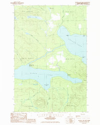 Download a high-resolution, GPS-compatible USGS topo map for Square Lake West, ME (1986 edition)