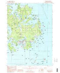 Download a high-resolution, GPS-compatible USGS topo map for Vinalhaven, ME (1990 edition)