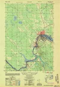 Download a high-resolution, GPS-compatible USGS topo map for Calais, ME (1954 edition)
