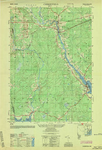 preview thumbnail of historical topo map of Washington County, ME in 1954