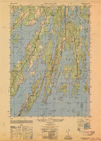 preview thumbnail of historical topo map of Cumberland County, ME in 1950