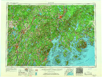 Download a high-resolution, GPS-compatible USGS topo map for Bangor, ME (1966 edition)