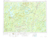1954 Map of Brownville Junction, ME, 1975 Print
