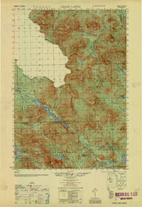 Download a high-resolution, GPS-compatible USGS topo map for Chain Lakes, ME (1951 edition)