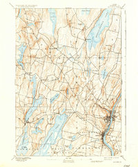 1892 Map of Augusta, 1936 Print