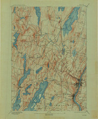 1892 Map of Augusta, 1912 Print