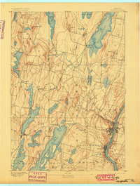 1892 Map of Augusta, 1899 Print