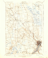 1902 Map of Bangor, ME, 1937 Print