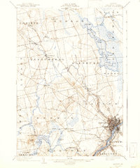 1902 Map of Bangor, ME, 1942 Print