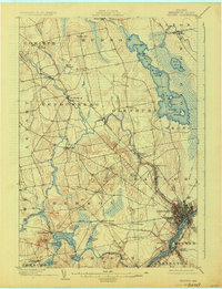 1902 Map of Bangor, ME, 1925 Print