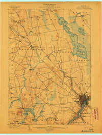 1902 Map of Bangor, ME, 1906 Print