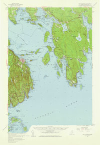 Download a high-resolution, GPS-compatible USGS topo map for Bar Harbor, ME (1960 edition)