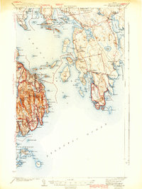 preview thumbnail of historical topo map of Hancock County, ME in 1942