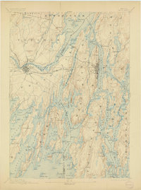 1894 Map of Bath, ME, 1904 Print
