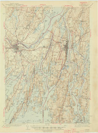 preview thumbnail of historical topo map of Bath, ME in 1945