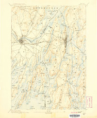 1894 Map of Bath, ME, 1907 Print
