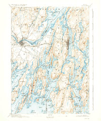 1894 Map of Bath, ME, 1937 Print