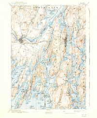 1894 Map of Bath, ME, 1940 Print