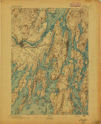 preview thumbnail of historical topo map of Bath, ME in 1894