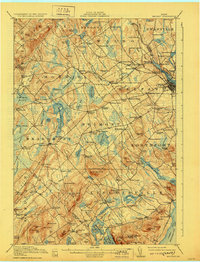 1917 Map of Belfast, ME, 1929 Print