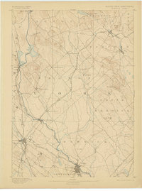 1893 Map of Berwick, 1898 Print