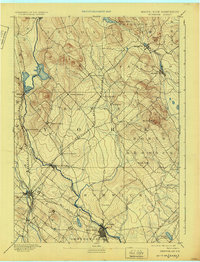 1893 Map of Berwick, 1925 Print